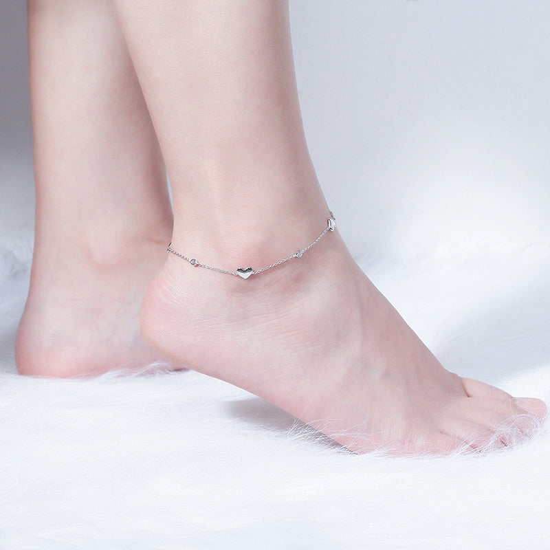 Hallie - Hearts and Stones Anklet