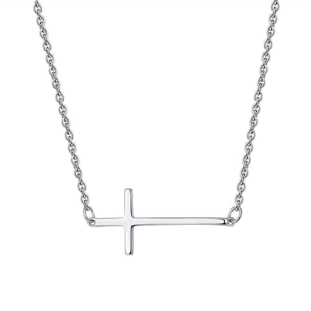 Inline Cross Necklace