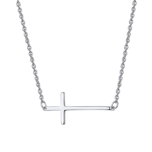 Inline Cross Necklace