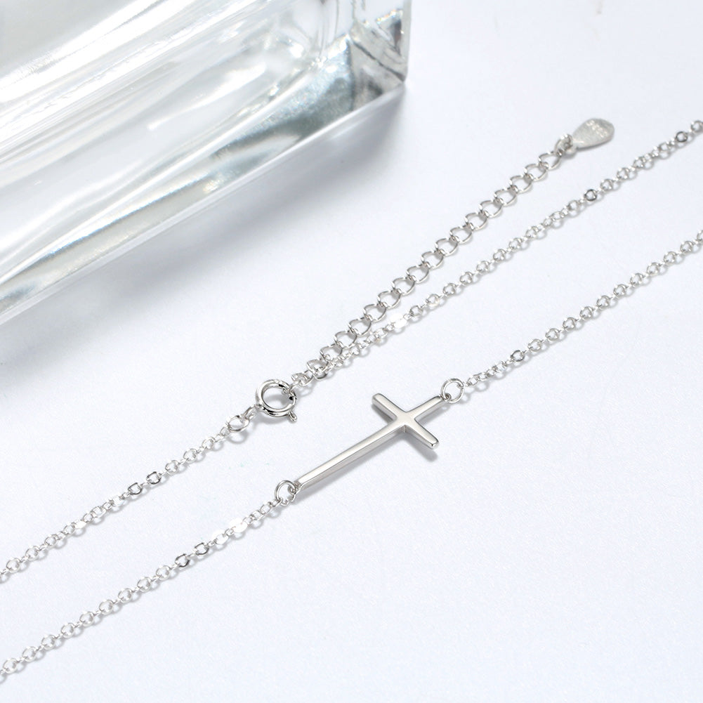 Inline Cross Necklace